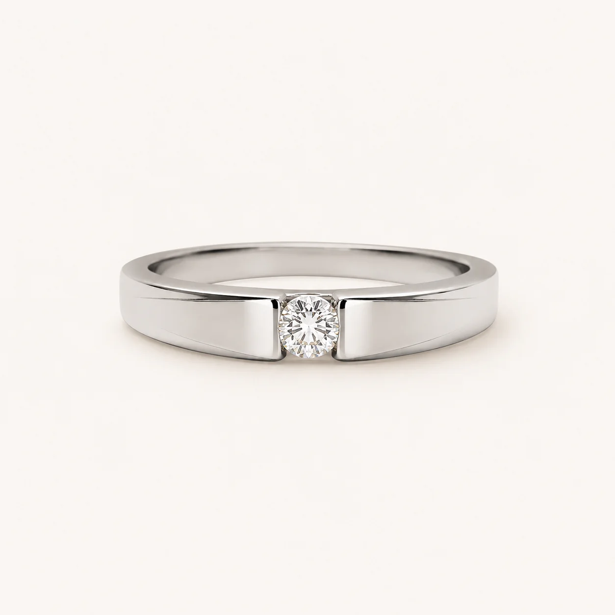 Luna Bar Solitaire Ring - Image 2
