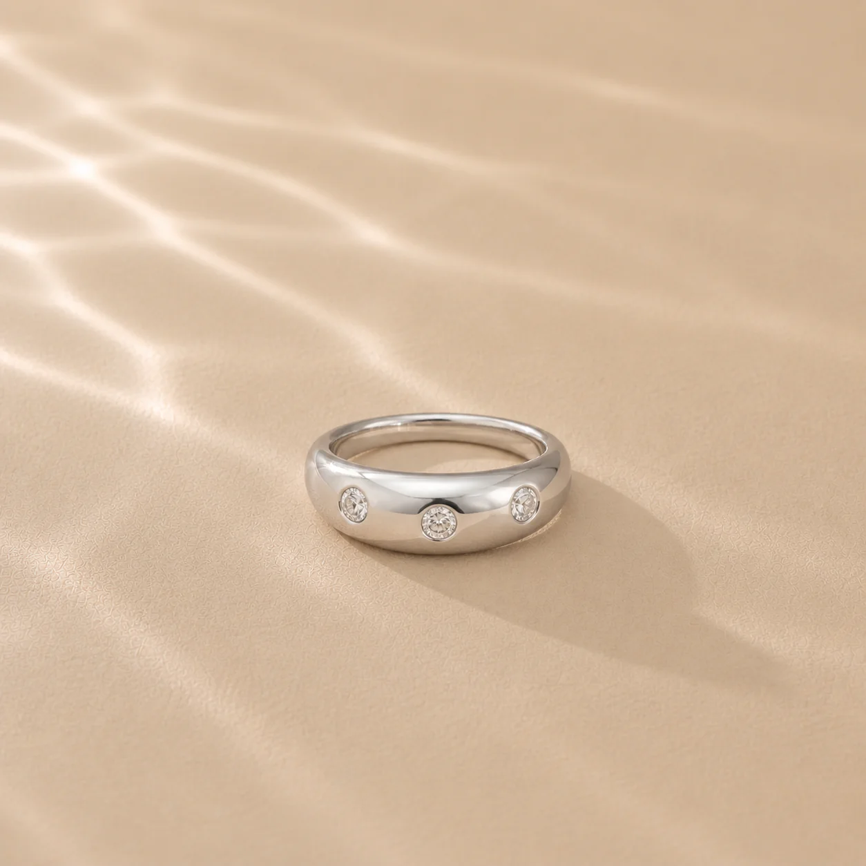 Luna Orbit CZ Band Ring - Image 4