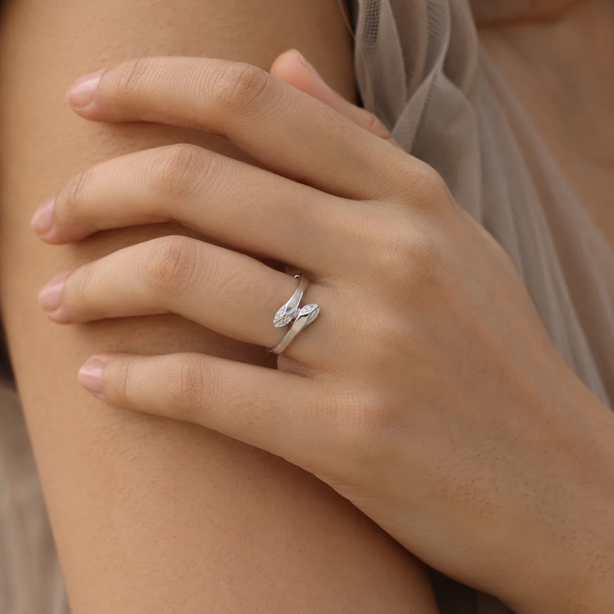 Luna Twist CZ Ring - Image 4