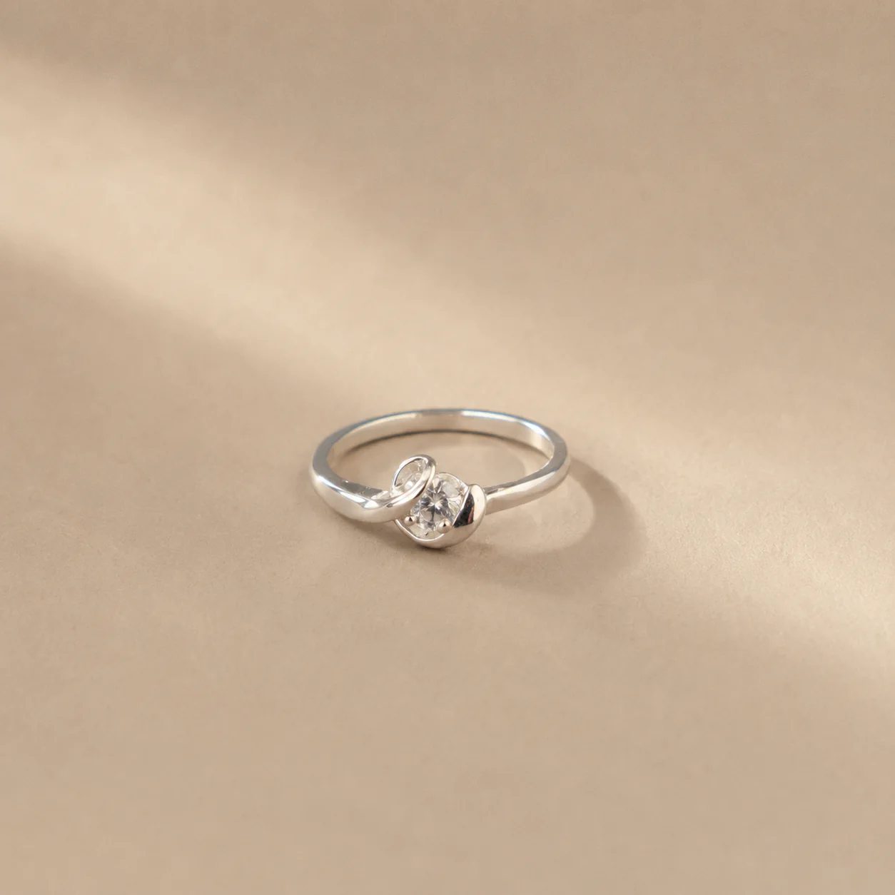 Lunara Twist CZ Ring - Image 2