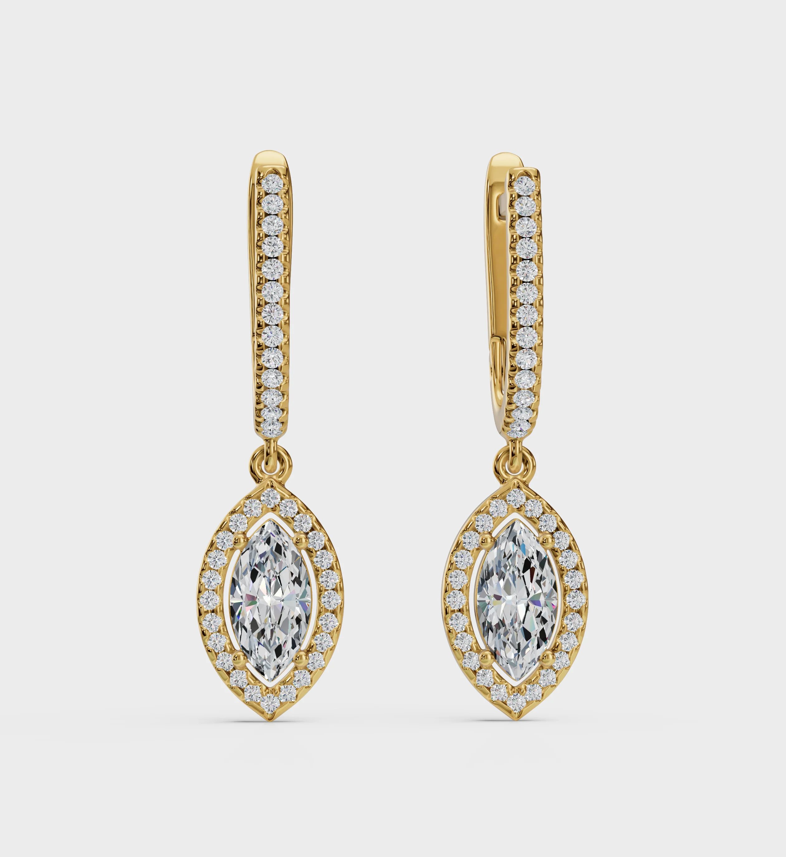 Marquise Diamond Earrings - Image 5