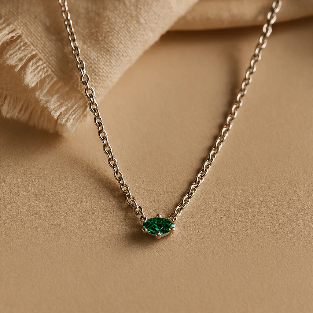 Marquise Emerald Necklace - Image 3