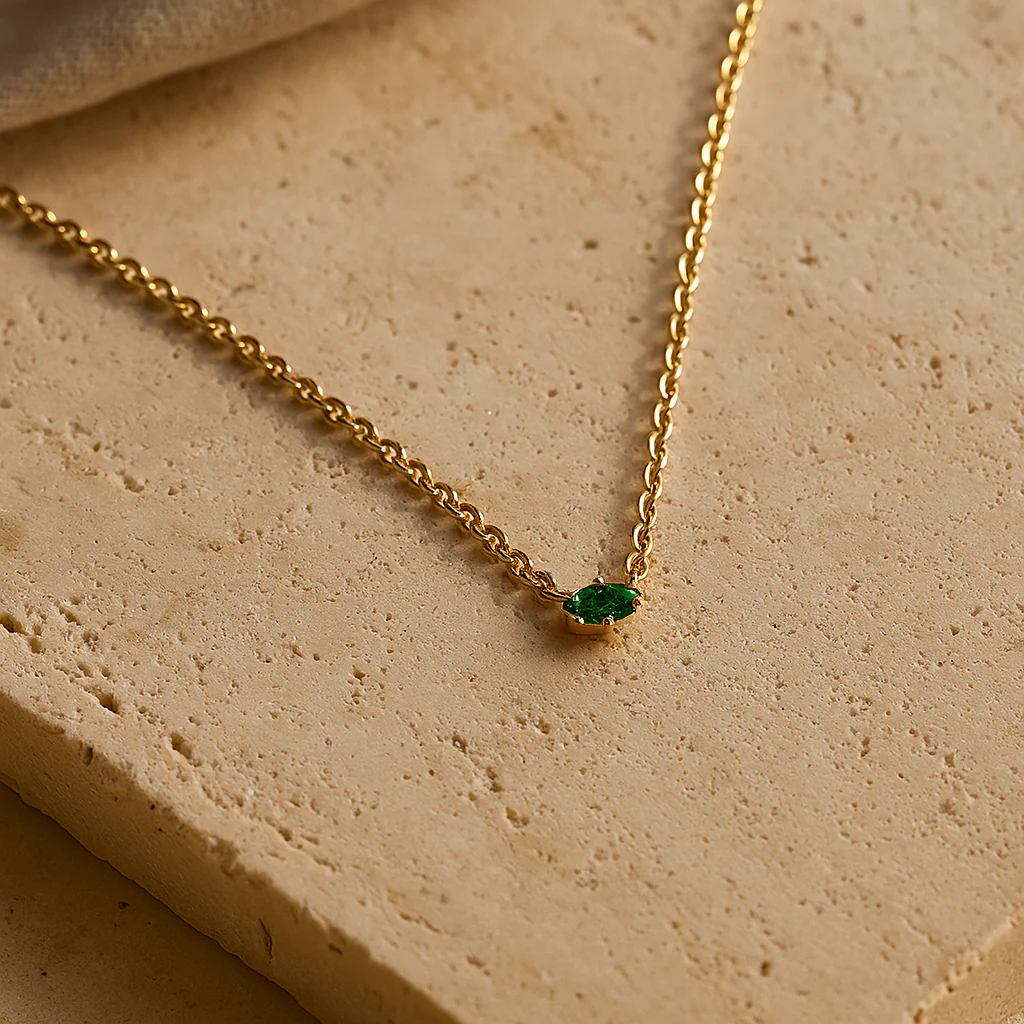Marquise Emerald Necklace - Image 4