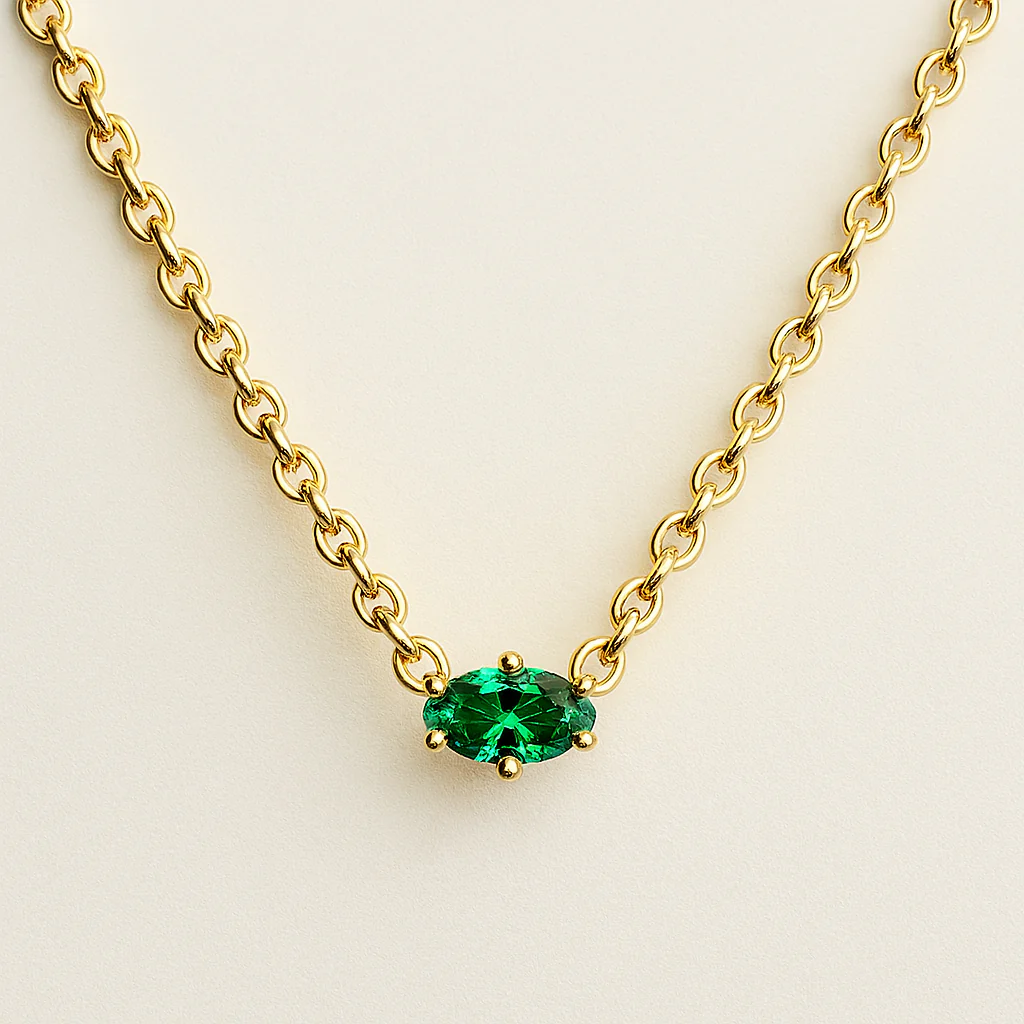 Marquise Emerald Necklace - Image 5