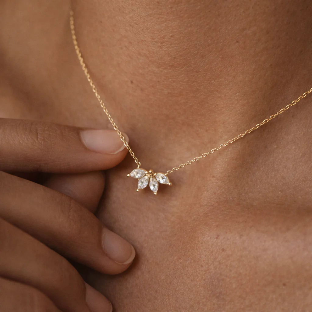 Marquise Quad Diamond Necklace