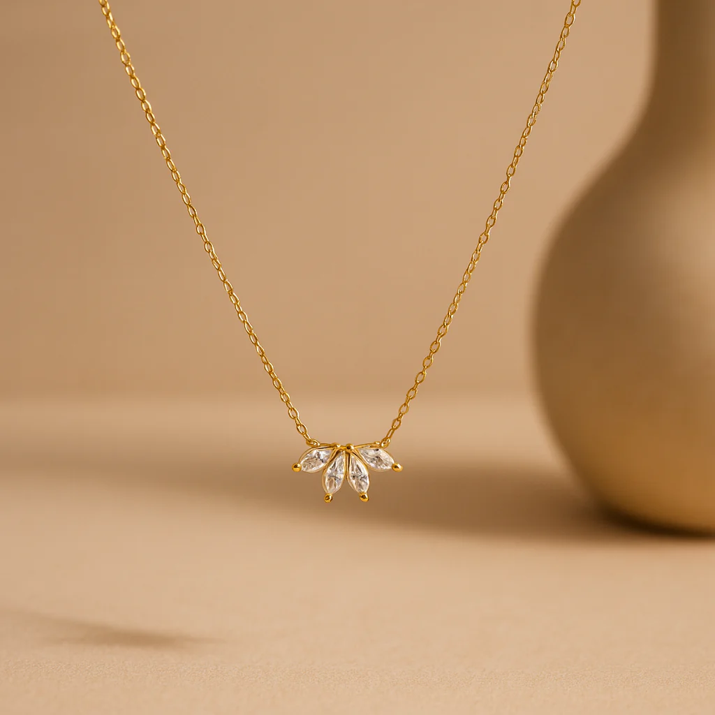 Marquise Quad Diamond Necklace - Image 3