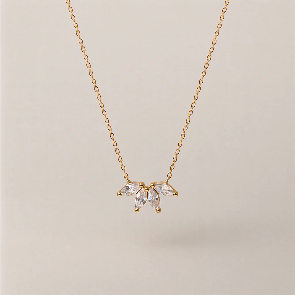 Marquise Quad Diamond Necklace - Image 6