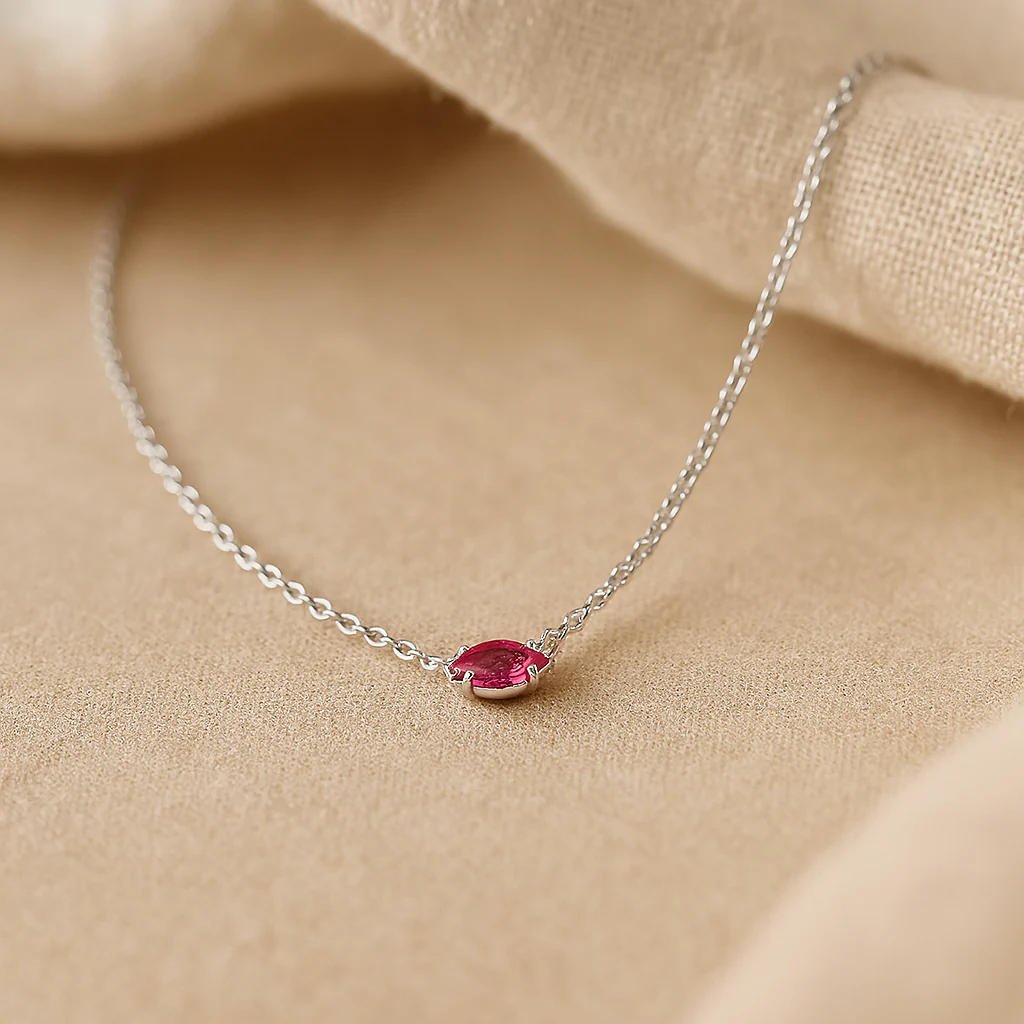 Marquise Ruby Necklace - Image 4