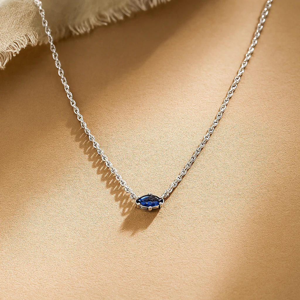 Marquise Sapphire Necklace - Image 4