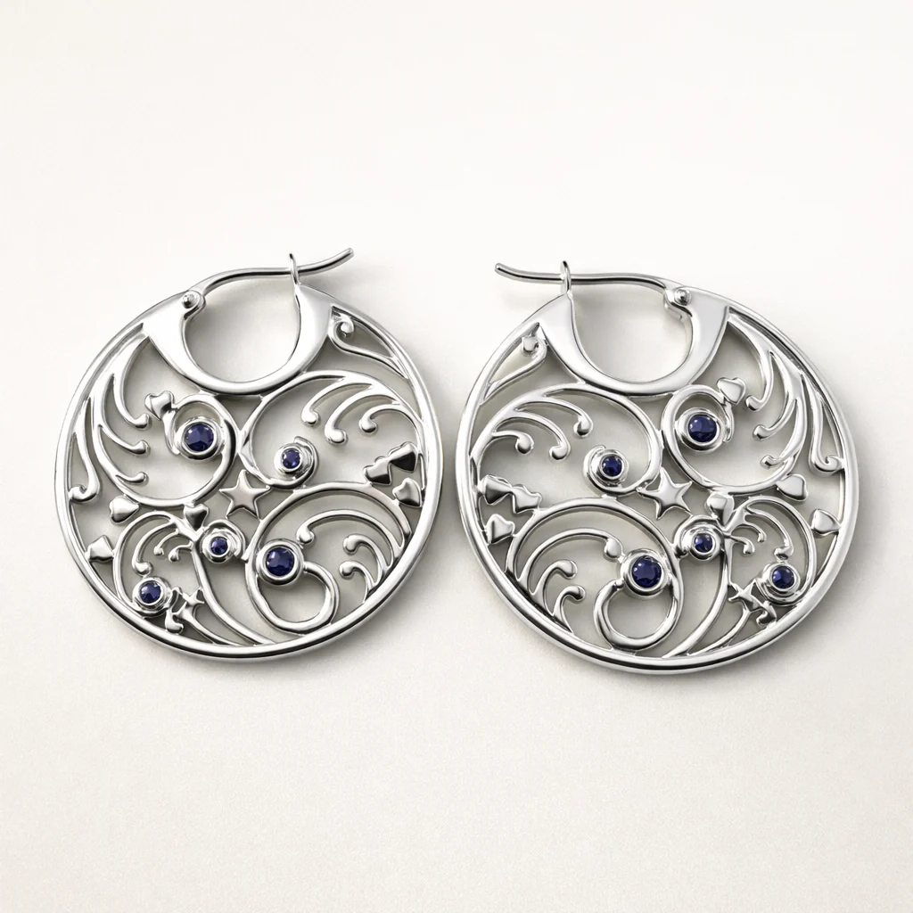 Midnight Vine Hoops - Image 3