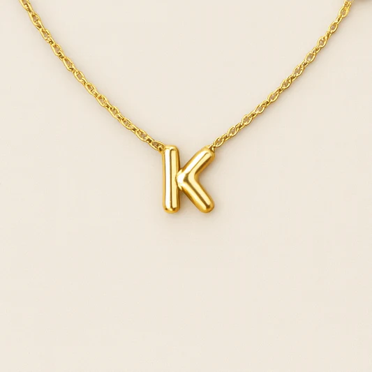 Mini Bubble Initial Necklace - Image 6