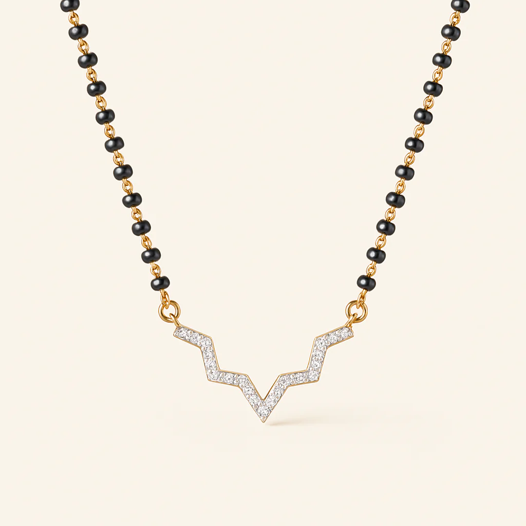 Minimal Diamond Mangalsutra - Image 6