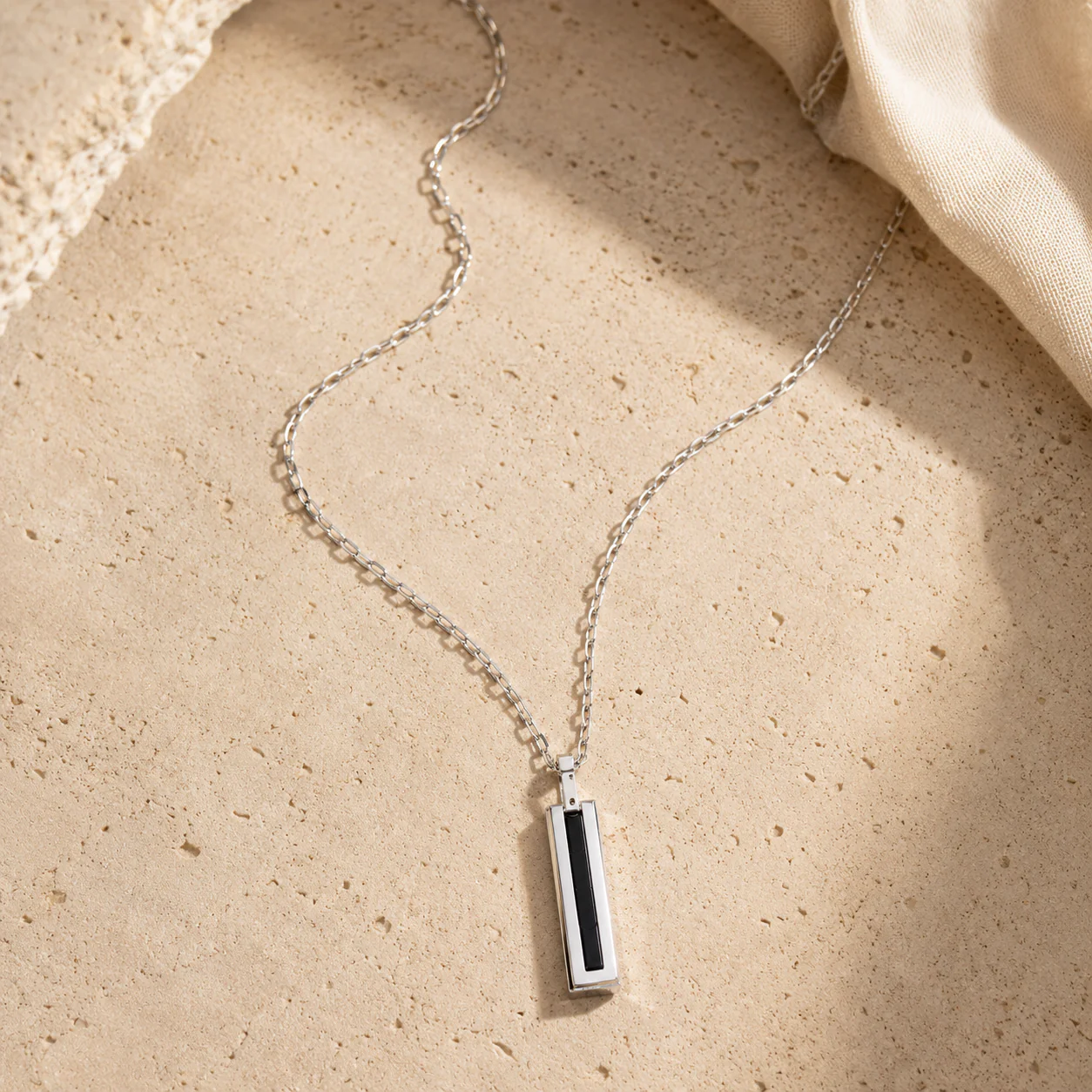 Obsidian Baguette Necklace - Image 3