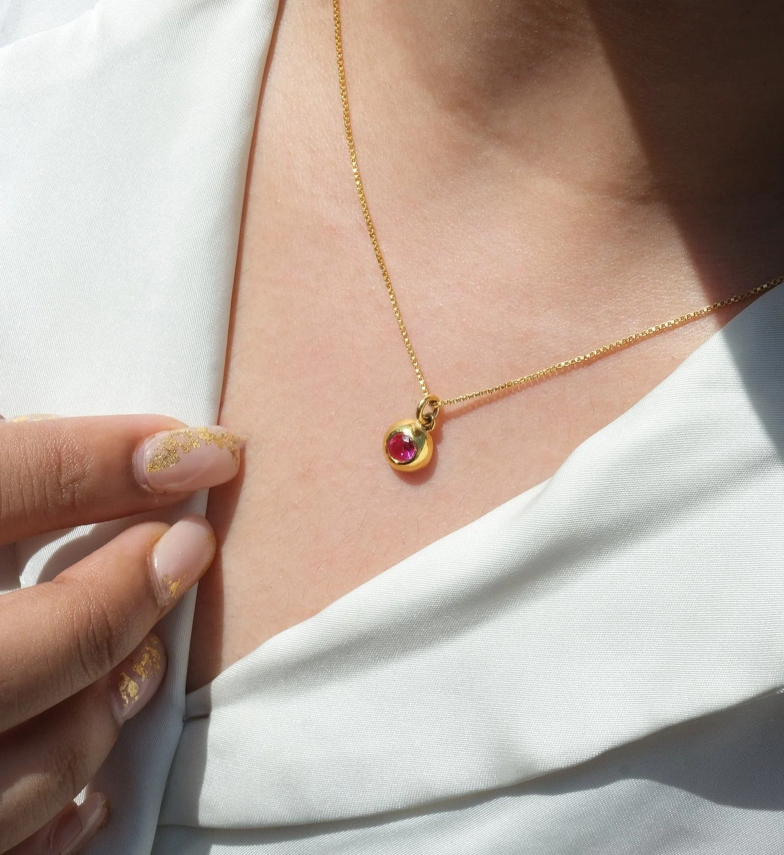 October Birthstone Necklace - Image 5