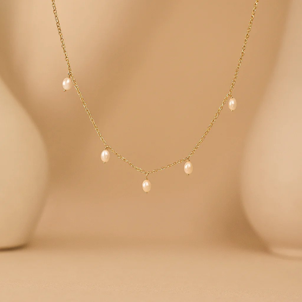 Pearl Tag Necklace - Image 3