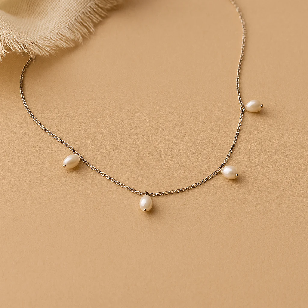 Pearl Tag Necklace - Image 4