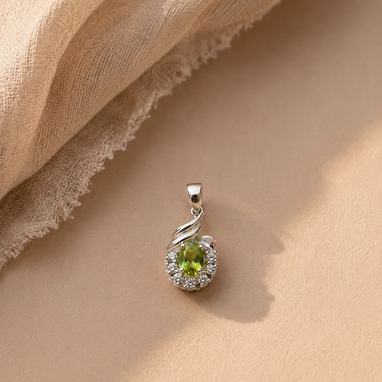 Peridot Oval Charm - Image 2