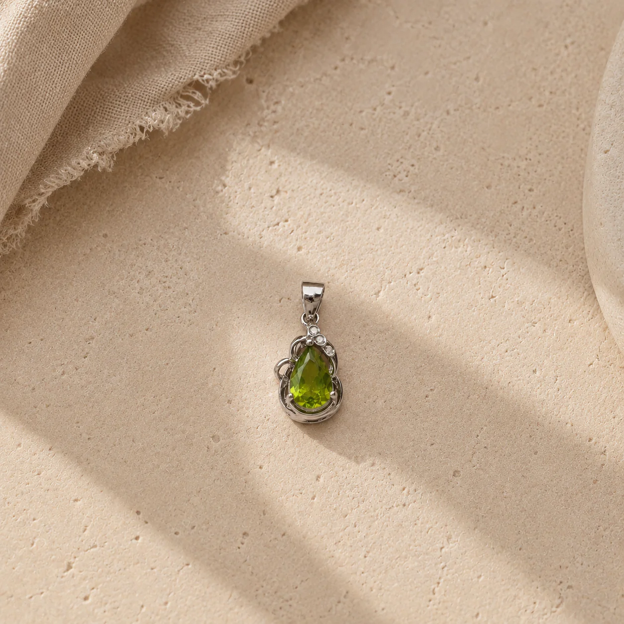 Peridot Pear Charm - Image 3