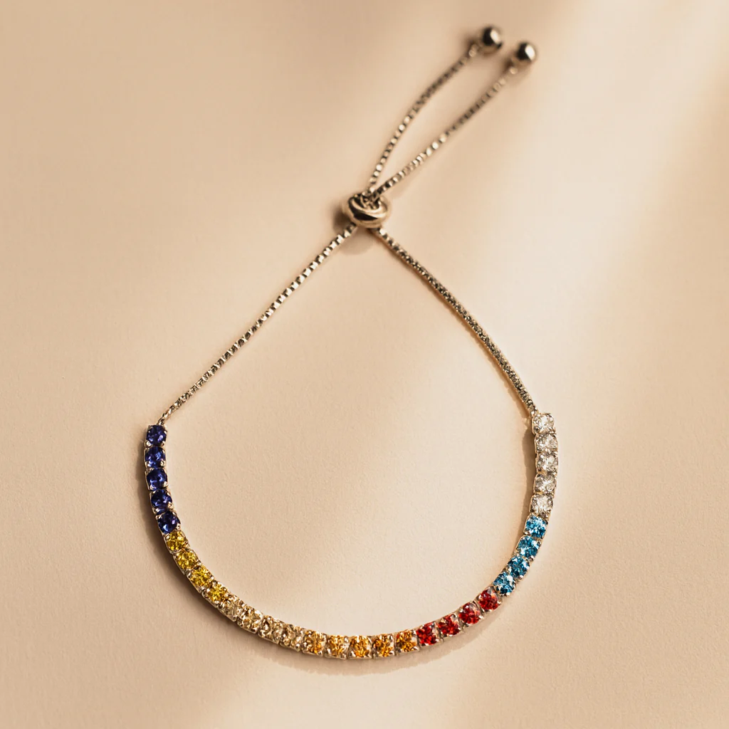 Rainbow Tennis Bracelet - Image 3