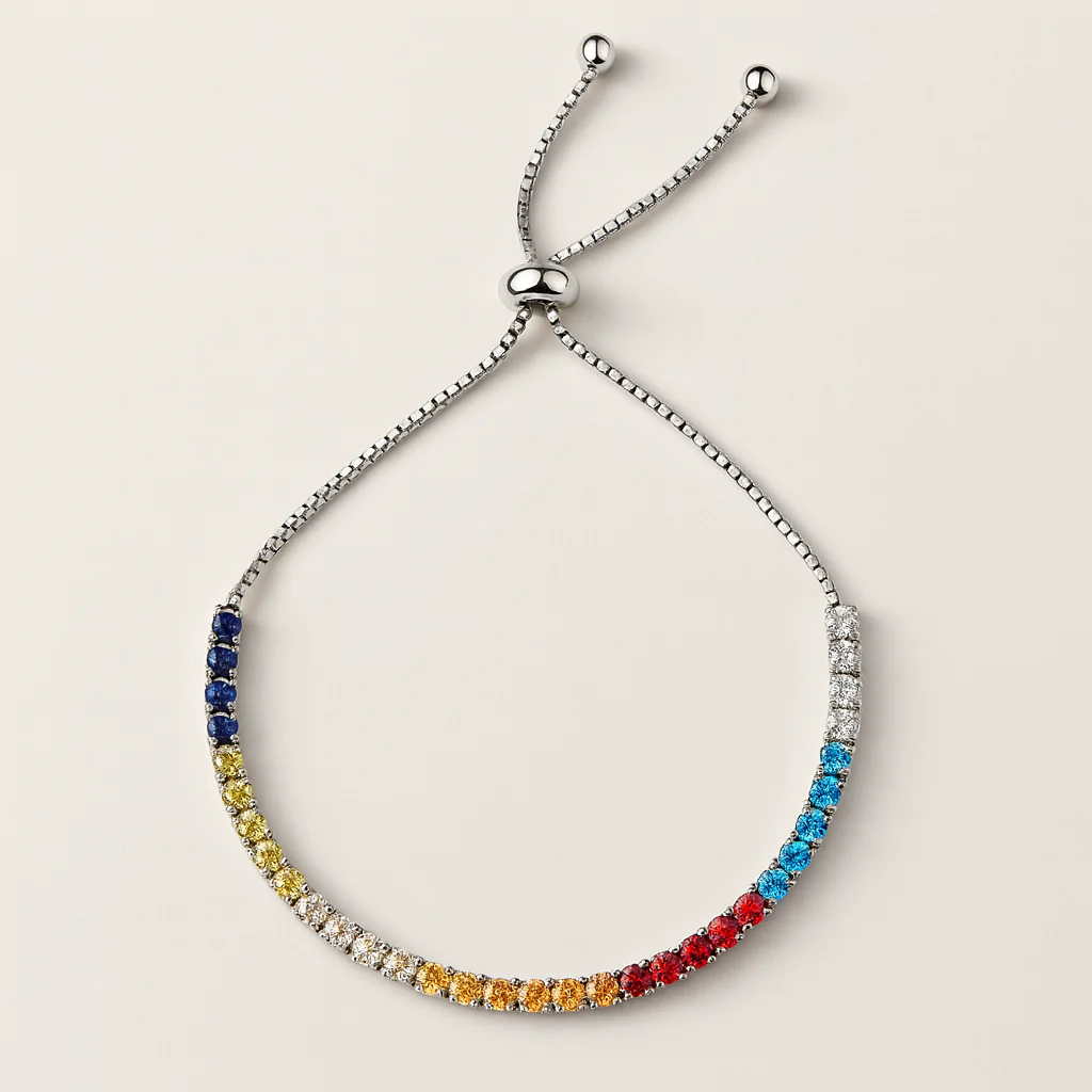 Rainbow Tennis Bracelet - Image 4