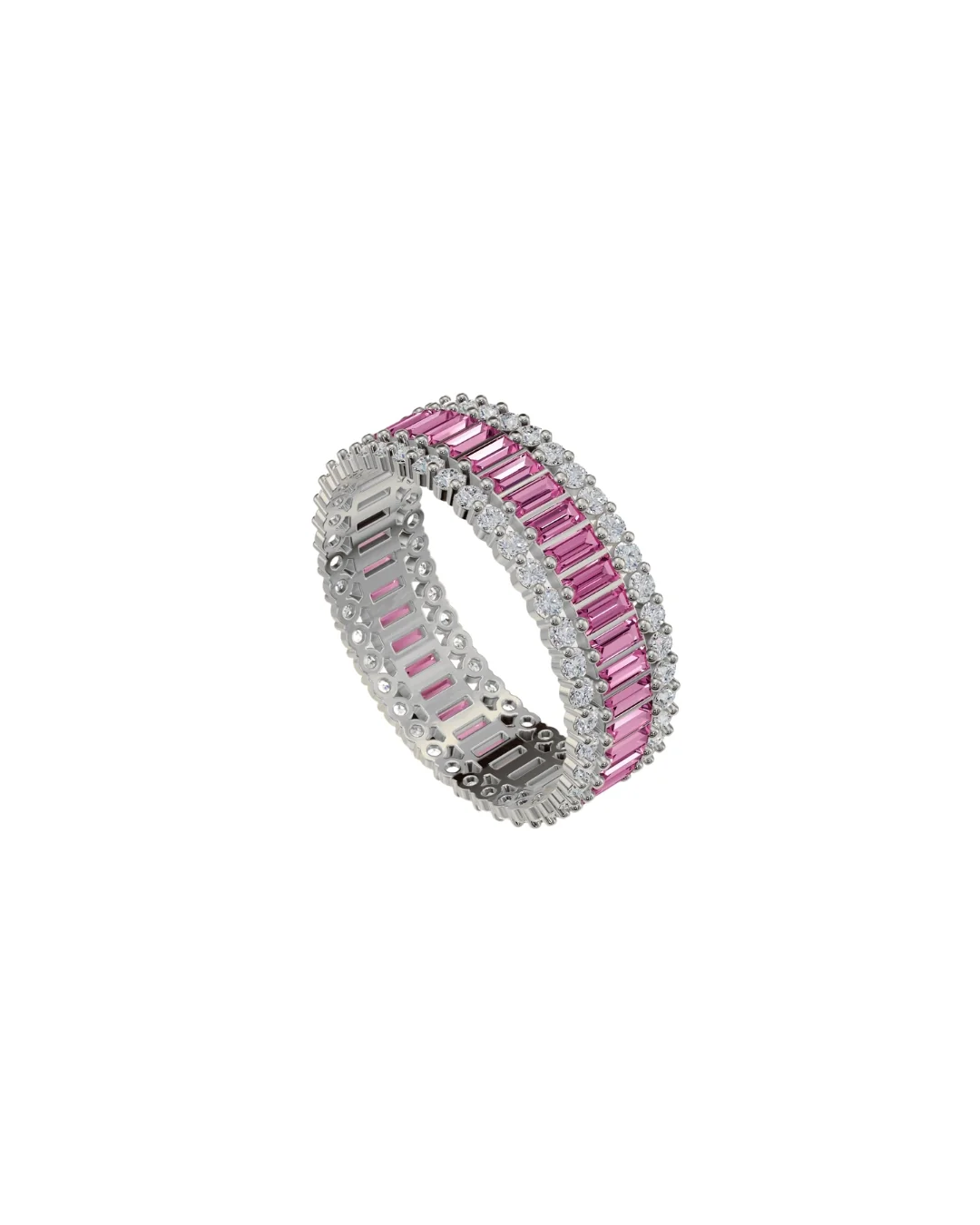Rose Quartz Eternity Ring - Image 4