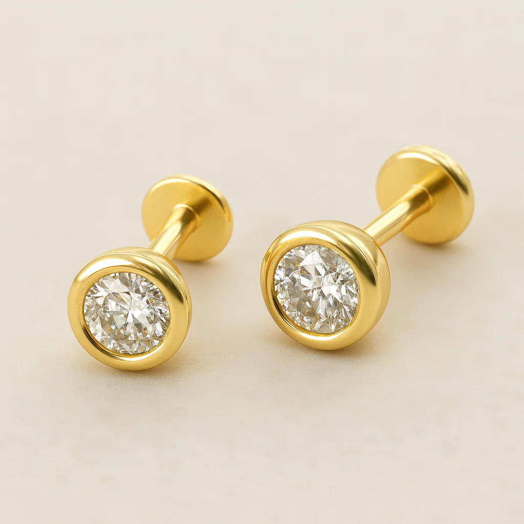 Round Diamond Studs - Image 5