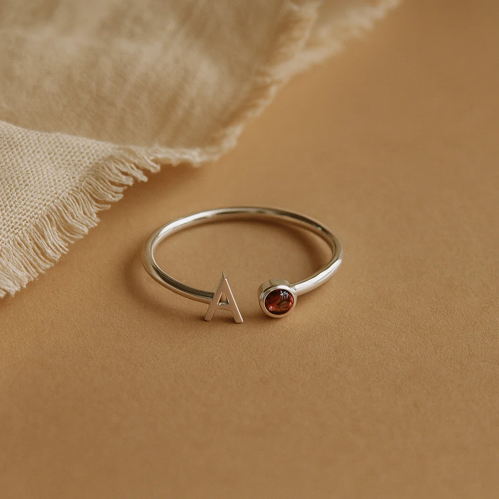 Ruby Initial Ring - Image 2