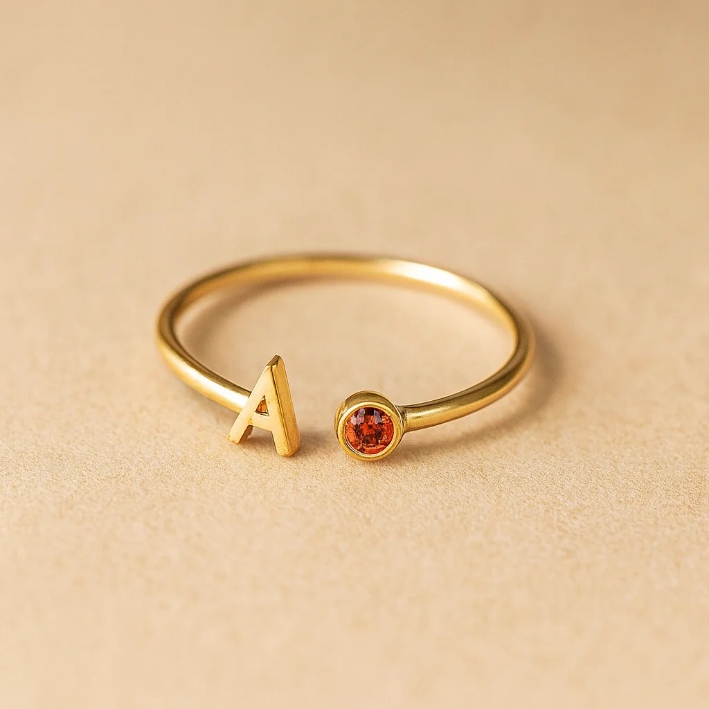 Ruby Initial Ring - Image 3