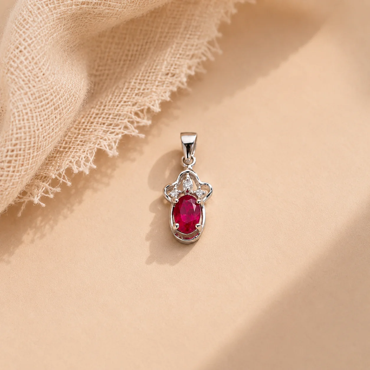 Ruby Oval Charm - Image 2