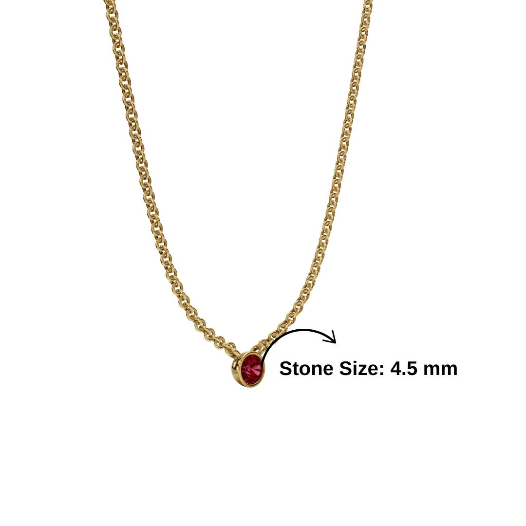 Ruby Solitaire Necklace - Image 5