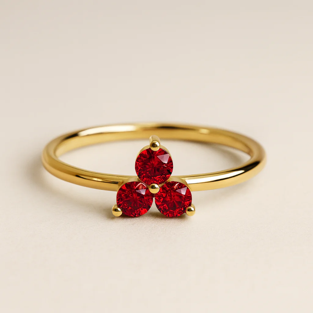 Ruby Trio Ring - Image 4