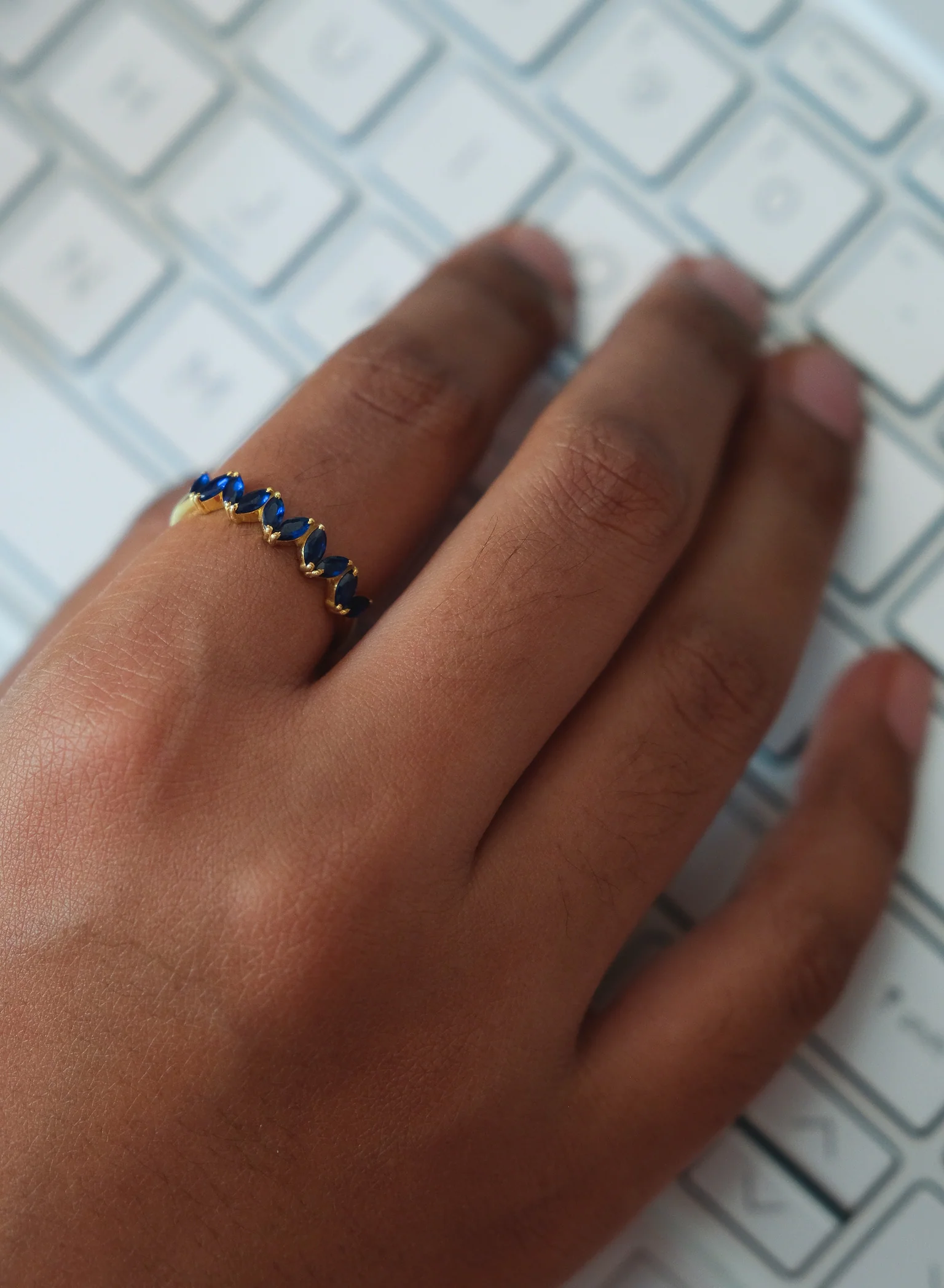 Sapphire Marquise Band - Image 5