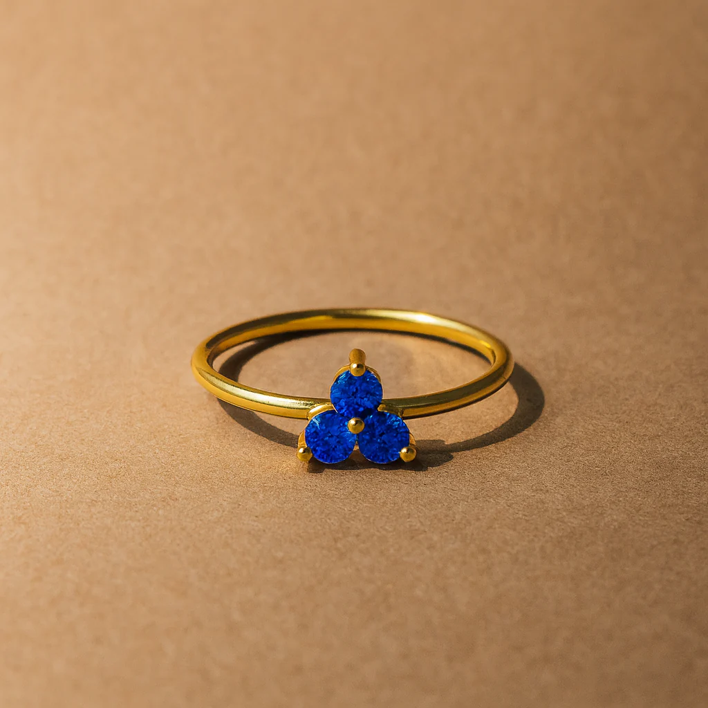 Sapphire Trio Ring - Image 3