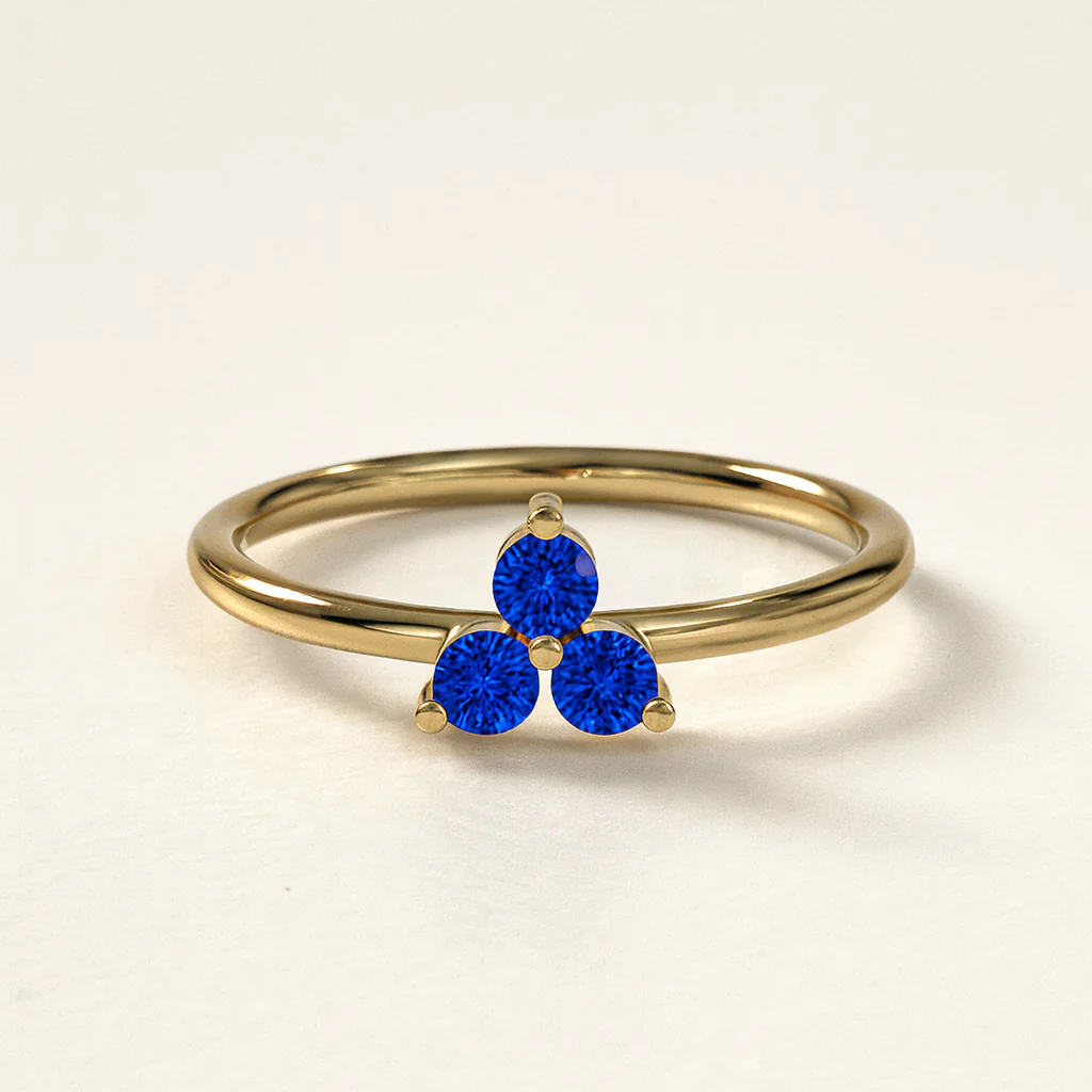 Sapphire Trio Ring - Image 4