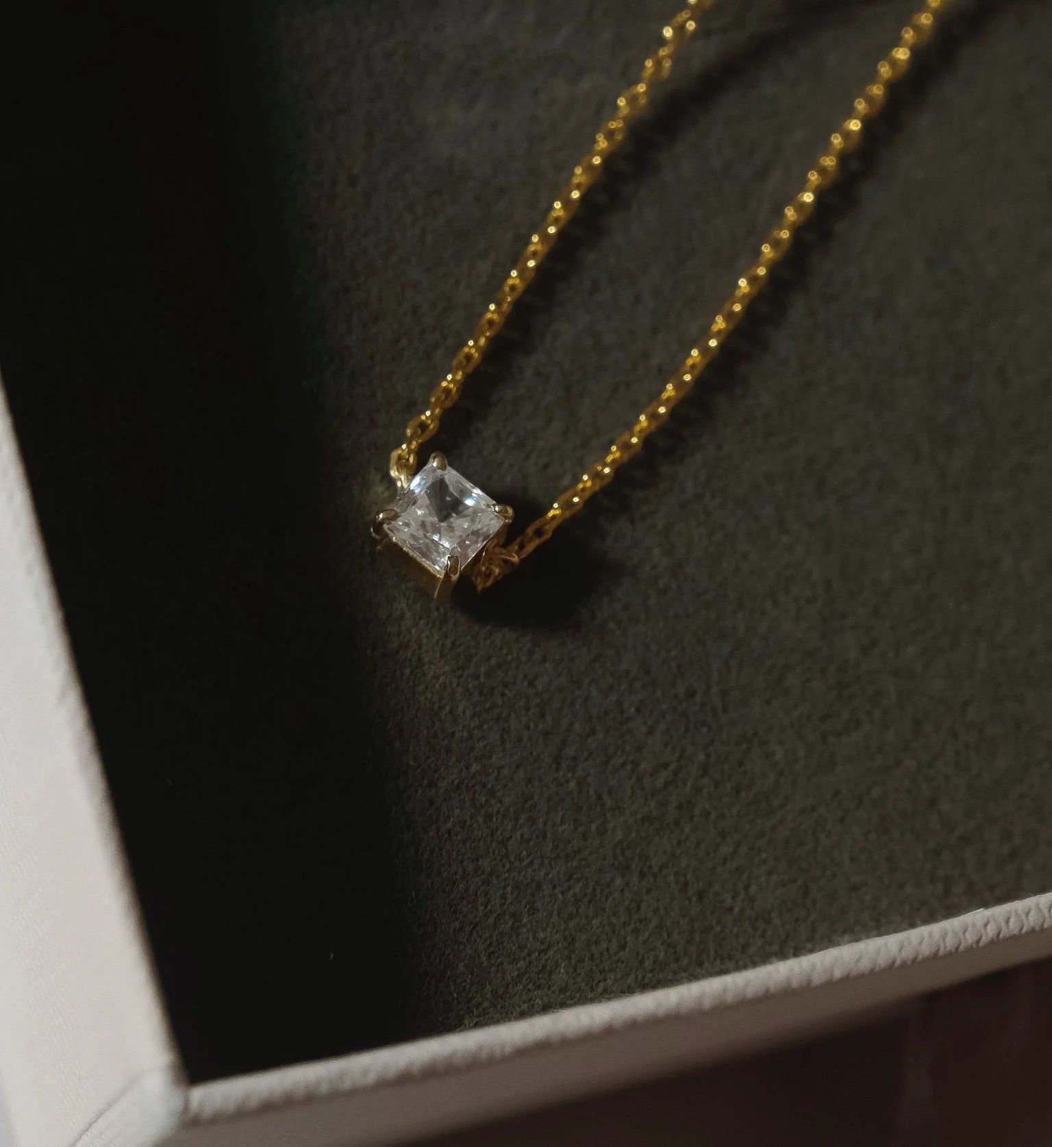 Square Diamond Necklace - Image 7