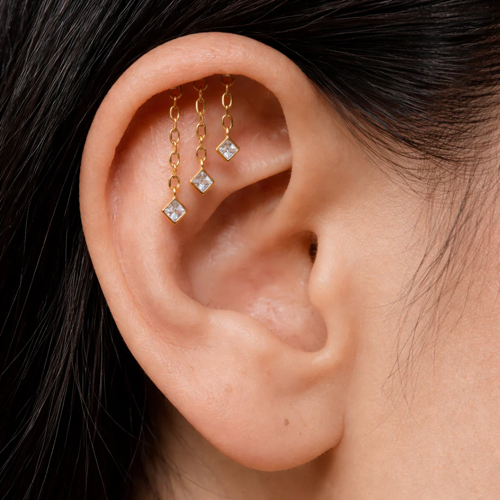 Square Hanging Studs - Image 4