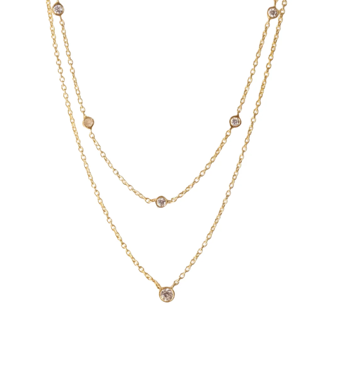 Stacked Diamond Essential Necklace - Image 5
