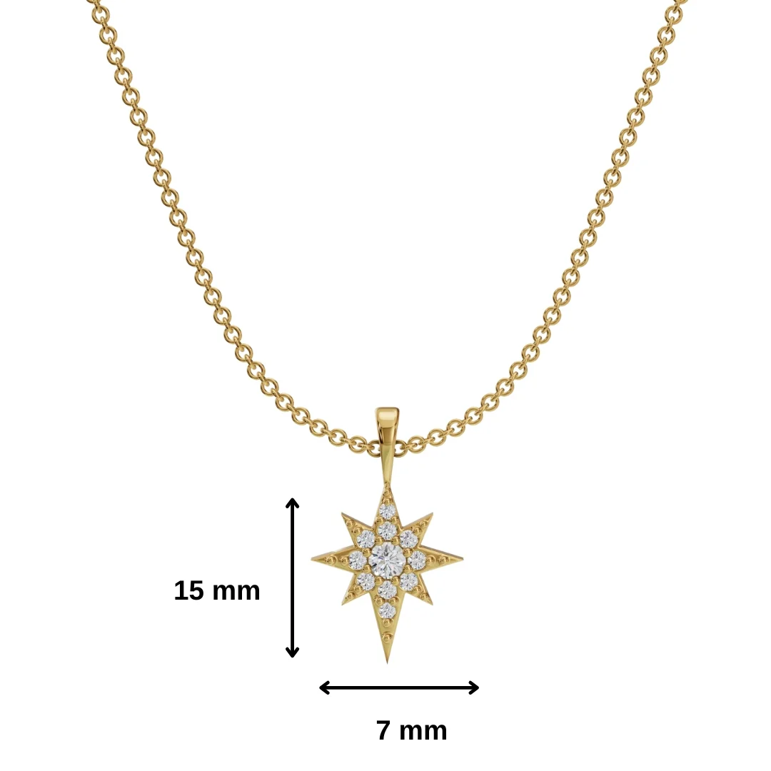 Studded North Star Necklace - Image 6