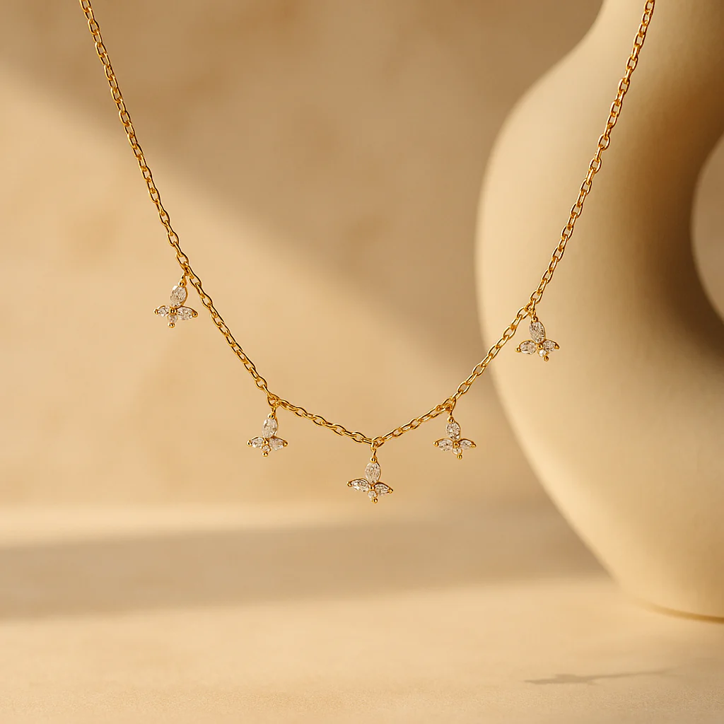 Tilted Butterfly Necklace - Image 2