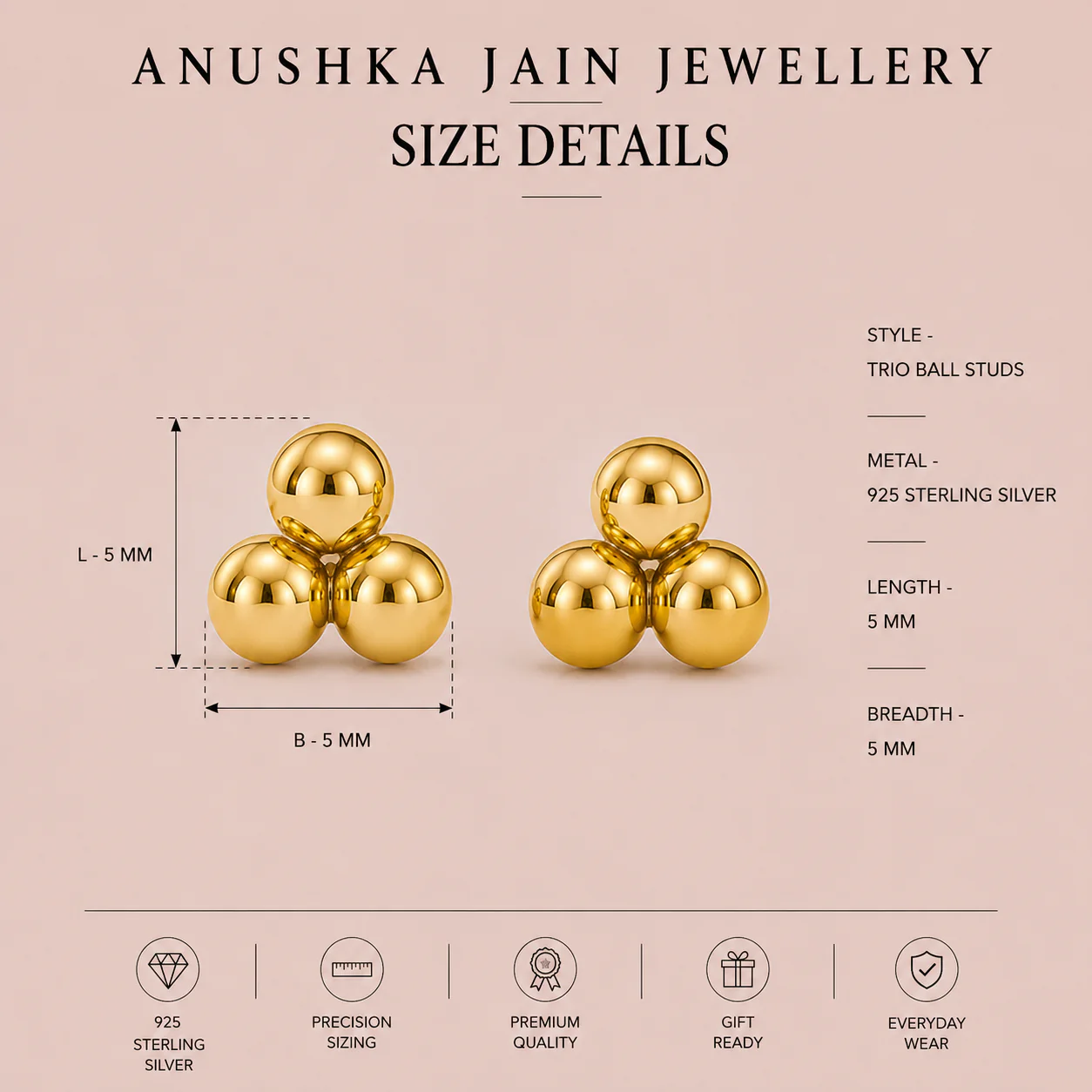 Trio Ball Studs - Image 5