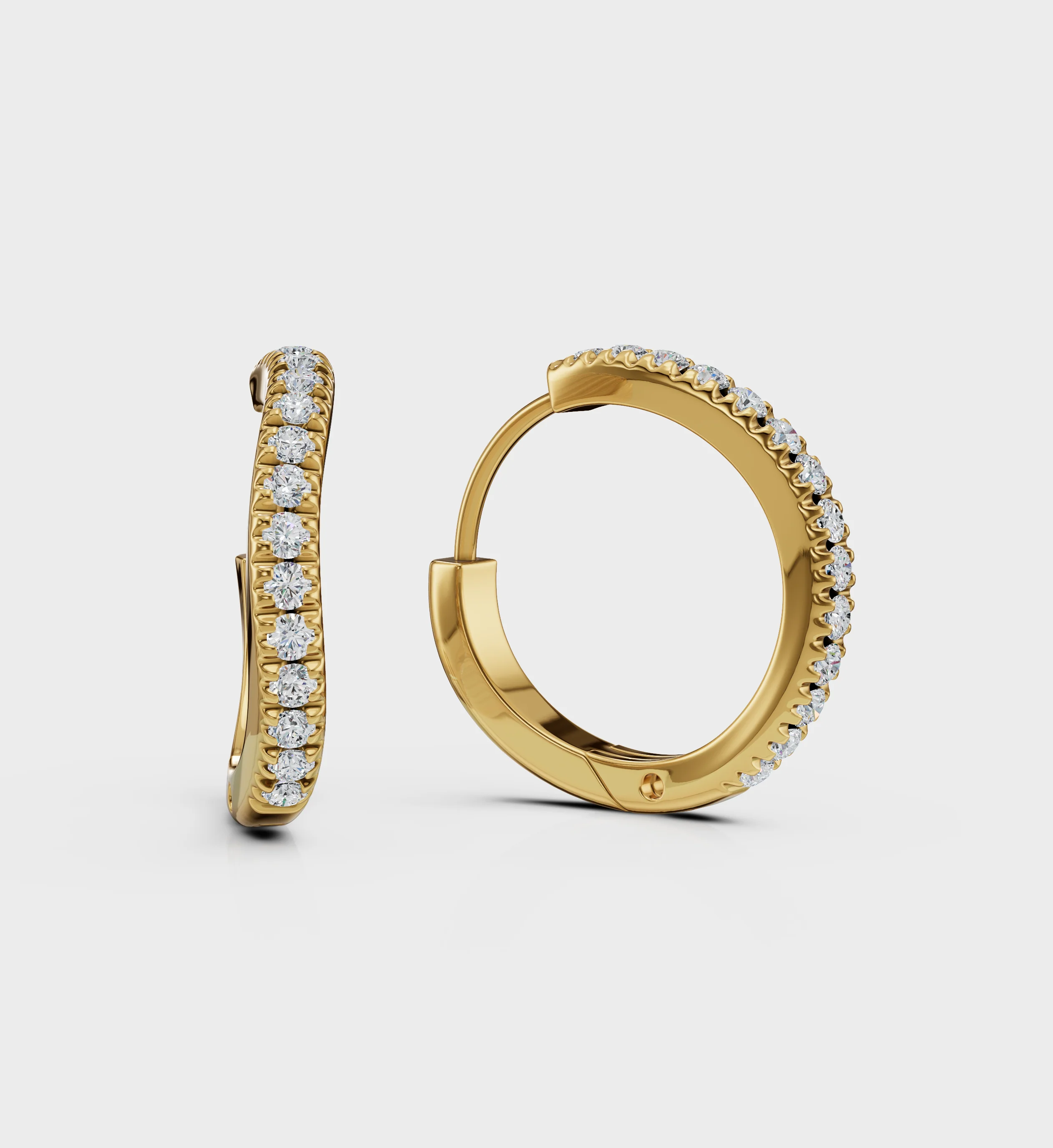 Wave Diamond Hoops - Image 3