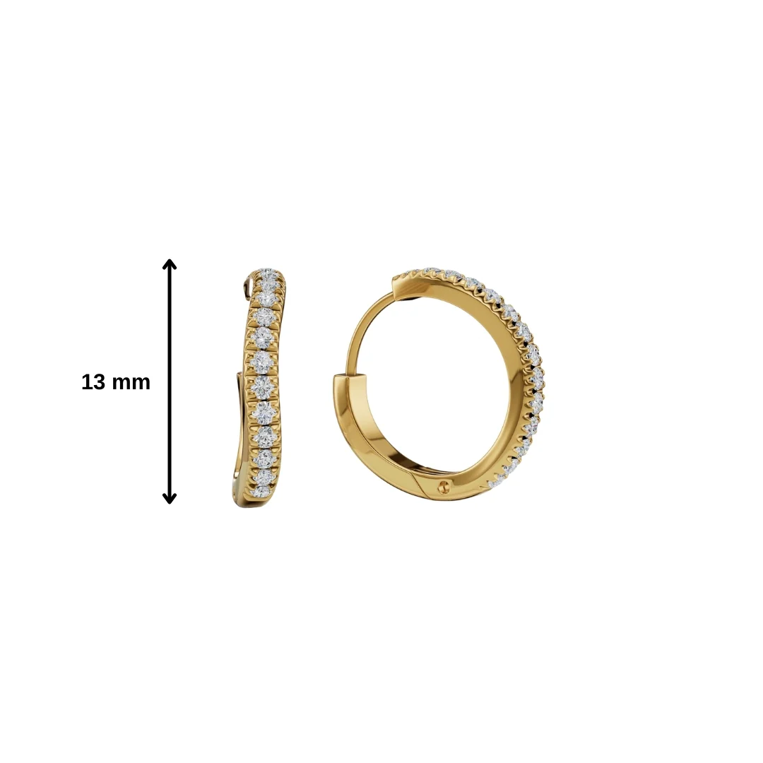 Wave Diamond Hoops - Image 5