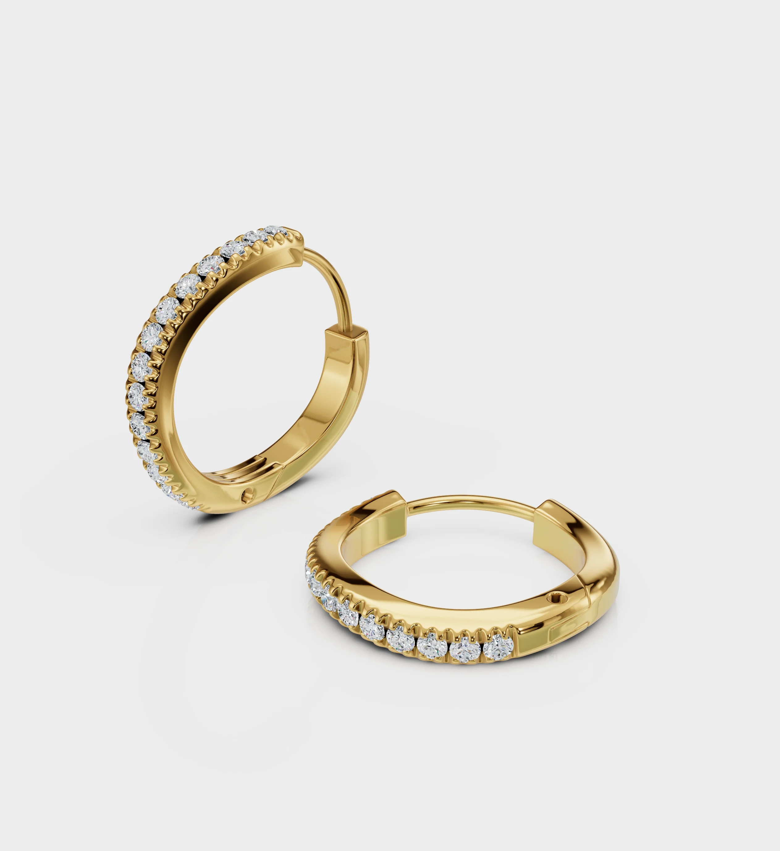 Wave Diamond Hoops - Image 6
