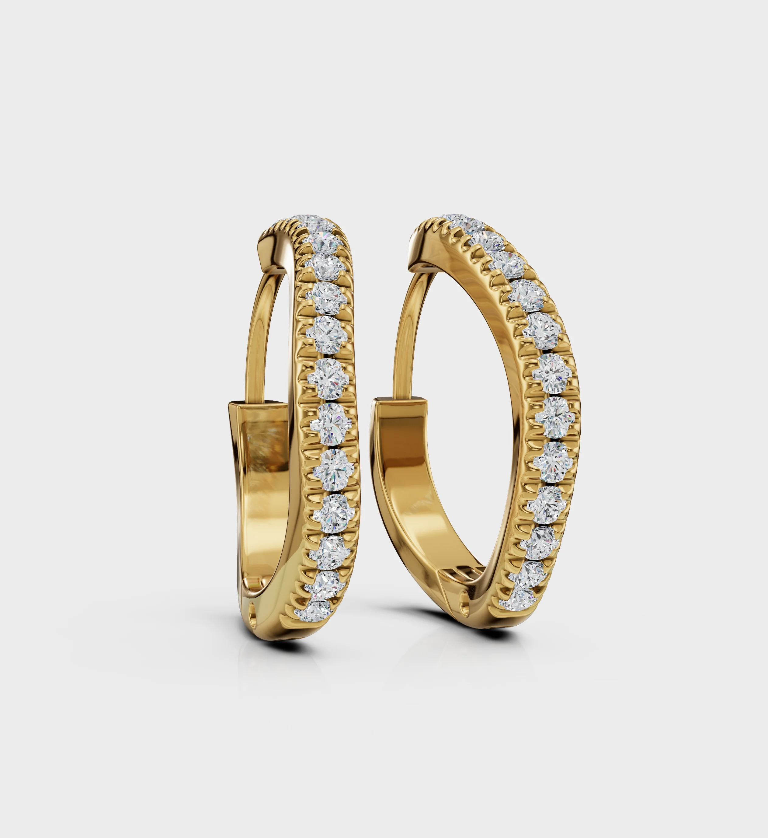 Wave Diamond Hoops - Image 8