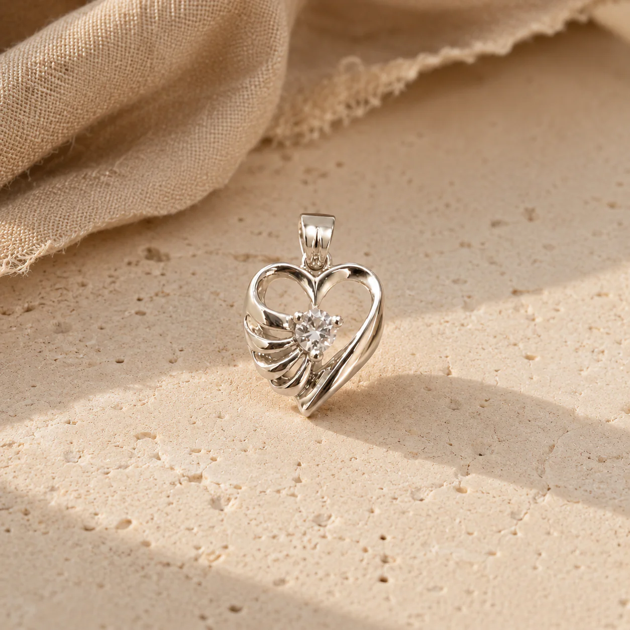White CZ Drop Charm - Image 3